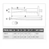Taparia Chisel With Rubber Grip Size Chart